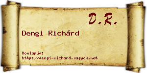Dengi Richárd névjegykártya